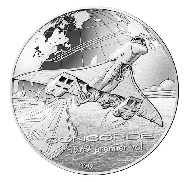 10 euros 50 ème anniversaire du Concorde (2 mars 1969) monnaie de Paris 2019
