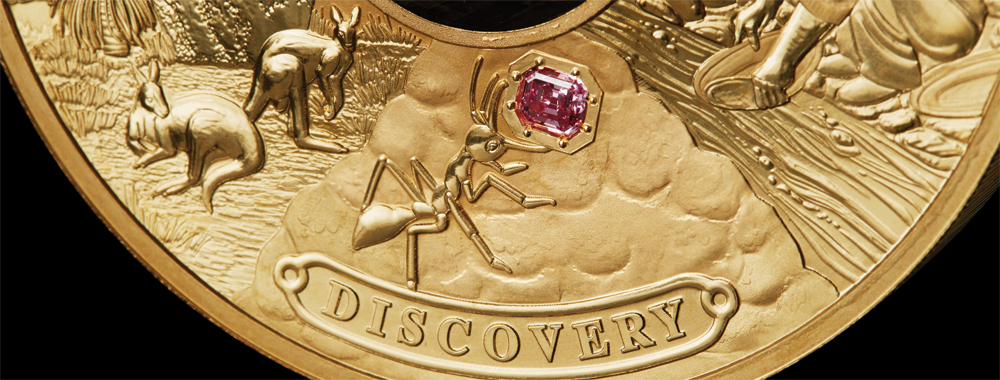 02 2018 Discovery 2 Kilo Gold Coin with Pink Diamonds Numismag