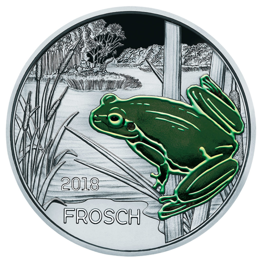 Colourful Creatures Glow in Dark Details about   NGC MS70 Austria 2018 3Euro Coin Frog 