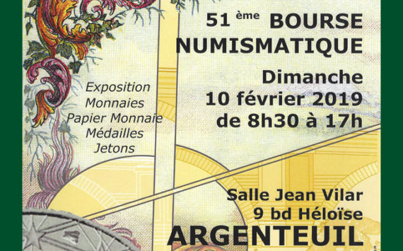 Bourse numismatique 2019 du CNA (Club Numismatique d’Argenteuil)