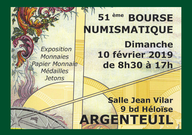 Bourse numismatique 2019 du CNA (Club Numismatique d’Argenteuil)