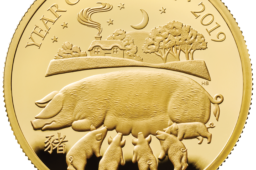 Commemorative coins for 2019 Lunar Year of the Pig struck by Royal Mint