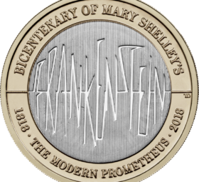 2018 Royal Mint 2 pounds dedicated to FRANKENSTEIN