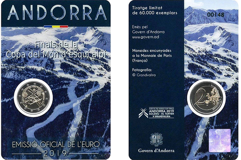 2 euros 2019 Andorre