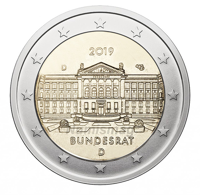 2€ coin 2019 - Germany  70th anniversary of the German Bundesrat.