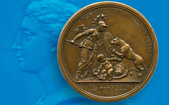 Médaille « Libertas Americana » – naissance de l’amitié France-Amérique par Augustin Dupré, 1776