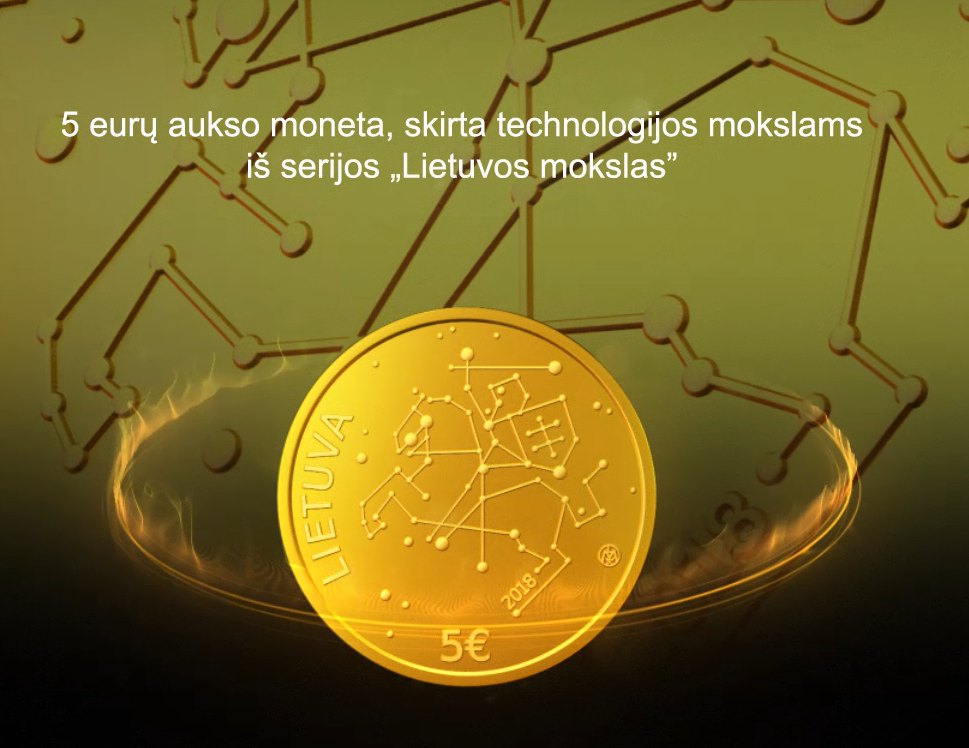 Pièce commémorative 5€ or 2018 – Satellites lituaniens
