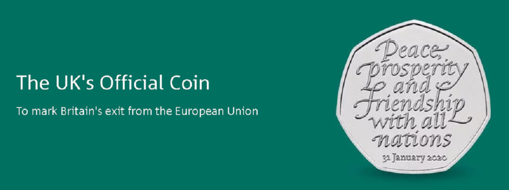 50p BREXIT coin from 2019 - Royal Mint