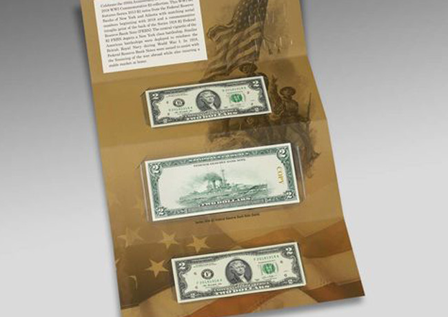 100th Anniversary of first World War Commemorative $2 currency set