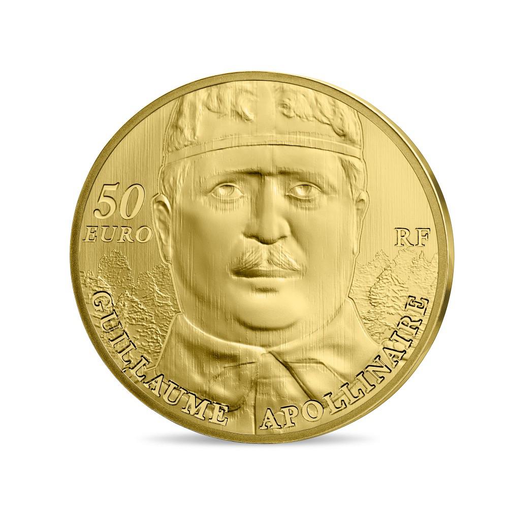 Pièces de 10€ et 50€ 1/4 OZ Or Guillaume Apollinaire - Monnaie de Paris 2018
