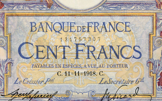 Le billet du jour – Un 100 francs Merson de 1918