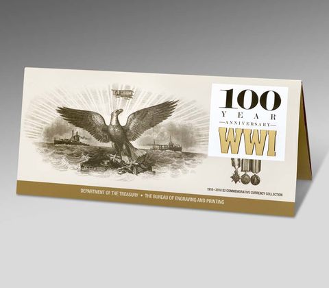 Set fiduciaire commémoratif 2 $- 100e anniversaire de la Première Guerre mondiale