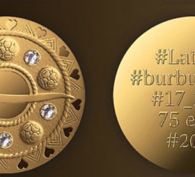 2018 Latvian gold coin Bubble Fibulae, last gold trilogy coin