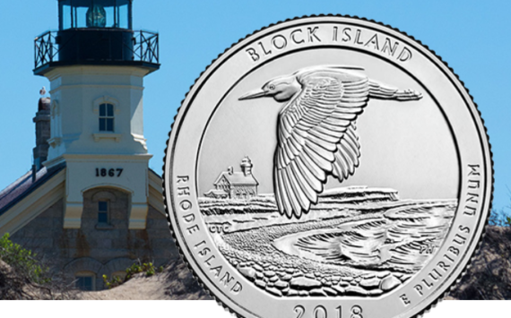 Le nouveau quart de dollar 2018 de l’US mint – Refuge de Block Island