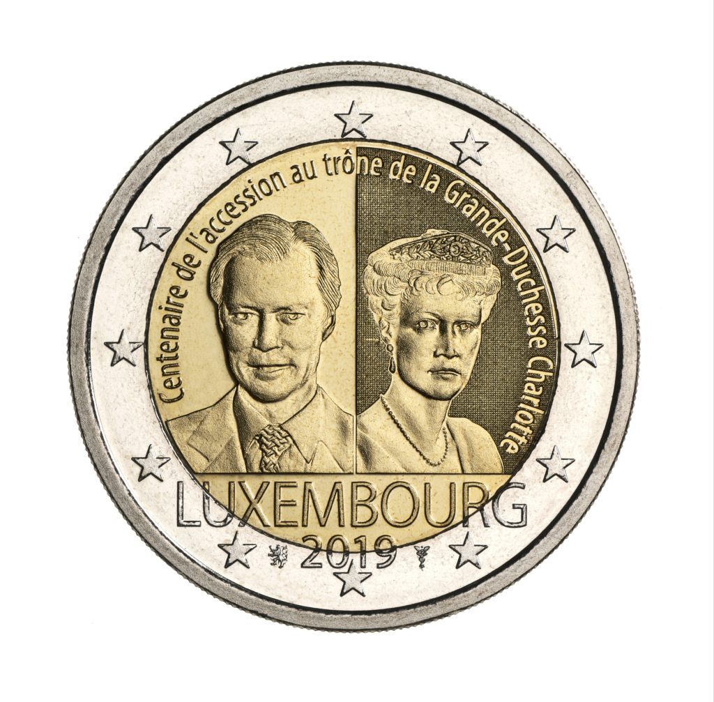 Programme numismatique 2019 du Luxembourg