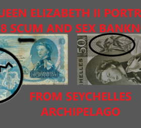 10 and 50 rupees 1968 from Seychelles: Scum and sex banknotes!