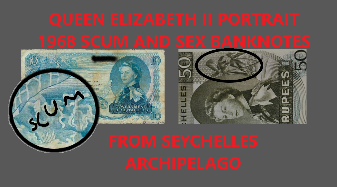 10 and 50 rupees 1968 from Seychelles: Scum and sex banknotes! - Numismag