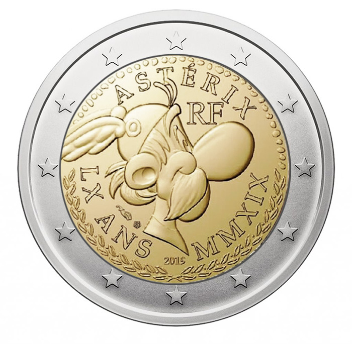 France 2019 €2 commemorative coin: 60th birthday of Asterix