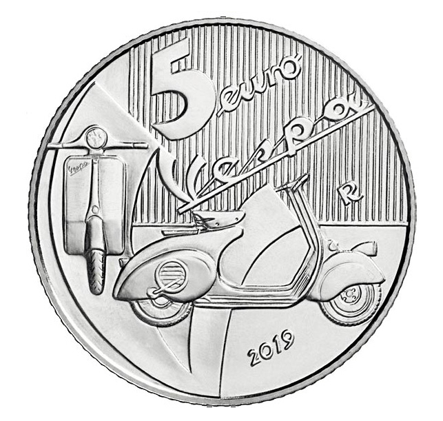 2019 €5 italian coin - FORZA VESPA! - Numismag