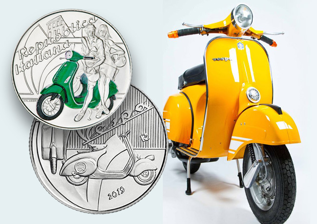 2019 €5 italian coin – FORZA VESPA!