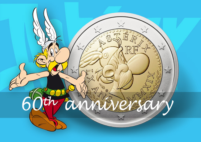 France 19 2 Commemorative Coin 60th Birthday Of Asterix Numismag