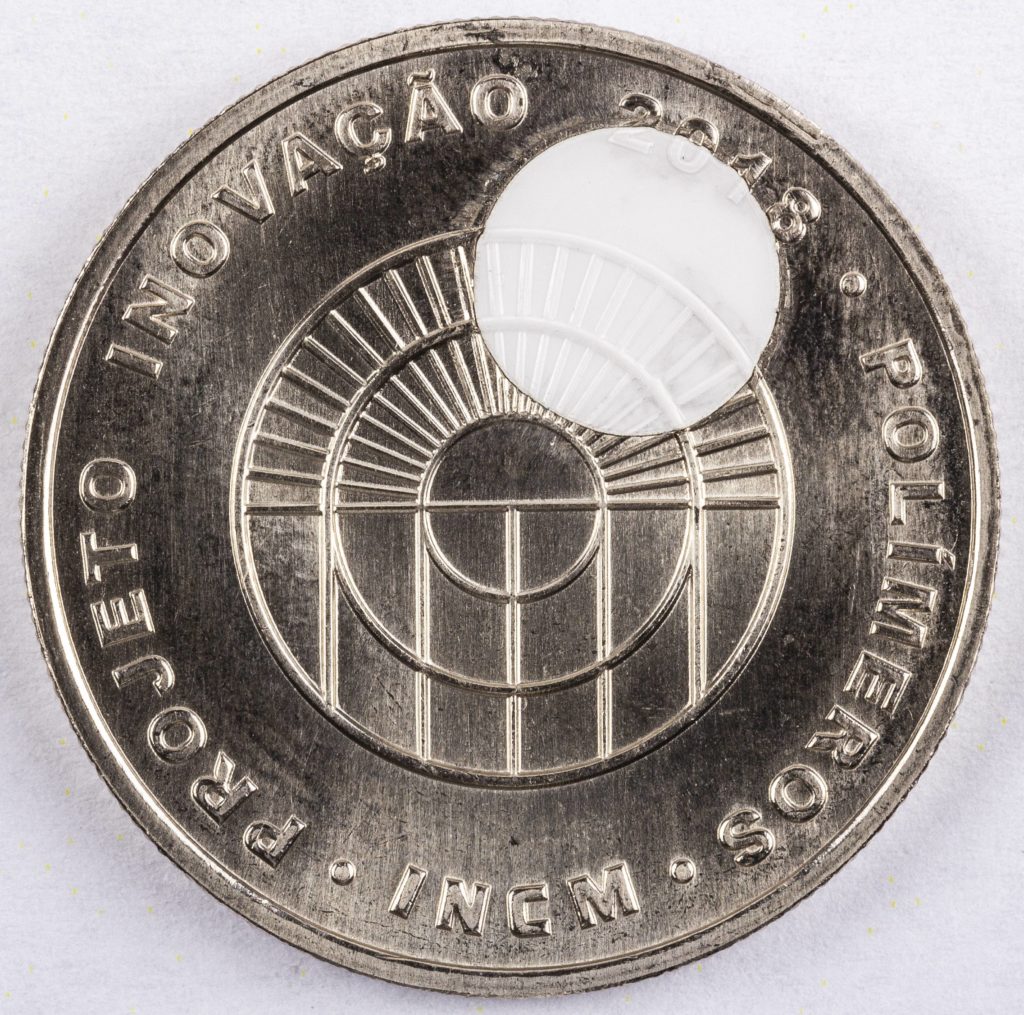 Stunning euro polymer pattern coin of Portugal