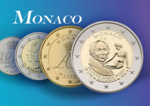 Valeurs et tirage des pièces euros de la Principauté de Monaco - Pièces de circulation et commémoratives