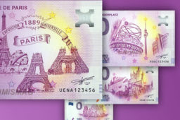 Zero euro banknotes in 2019 BERLIN World Money Fair