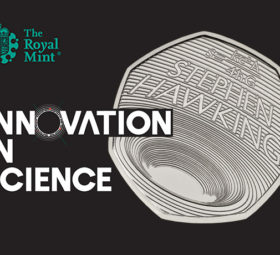 50 pence coin of Royal Mint dedicated to Stephen HAWKING