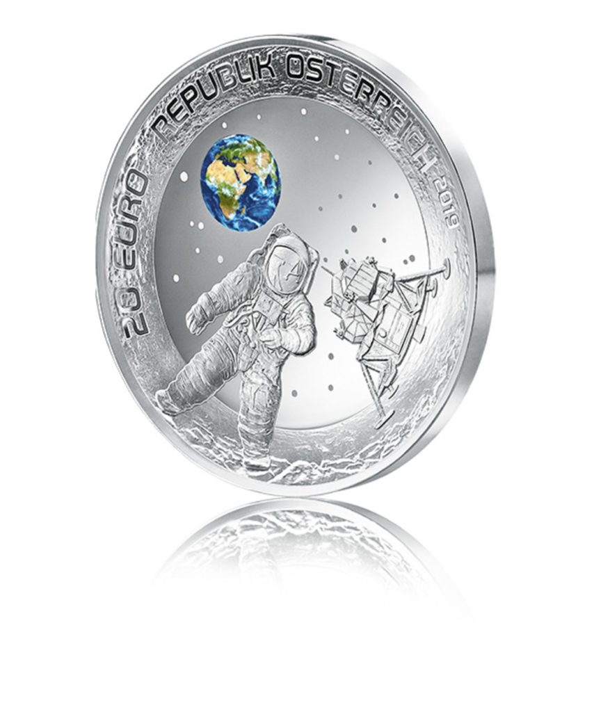 50th anniversary 1969 moon landing, worldwide coins and medals