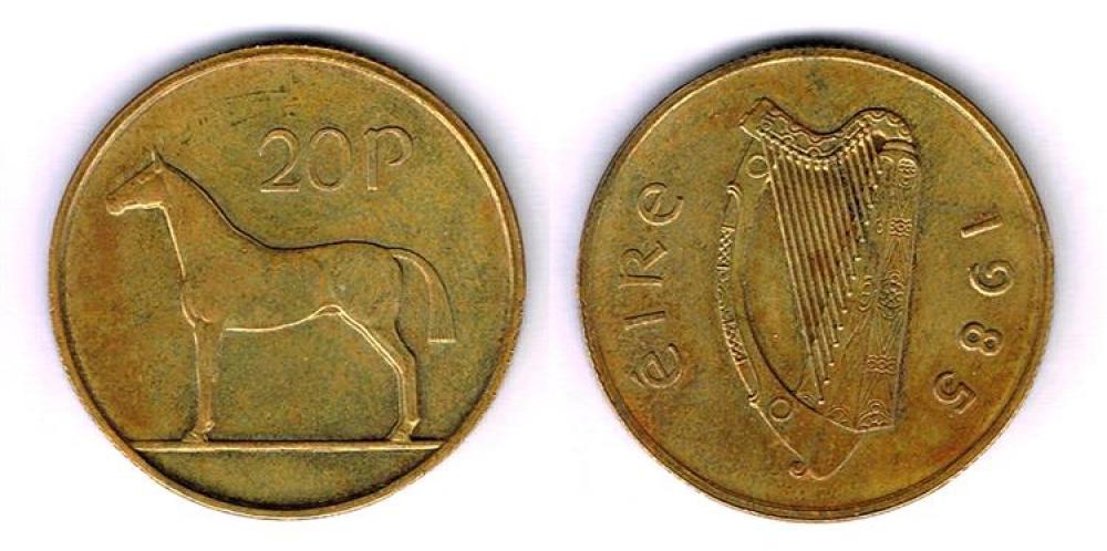 A top rarity irish coin: a 1985 20 pence valued at €6000!