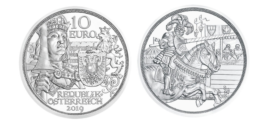2019 austrian Knights’ Tales series - €10 Chivalry coin