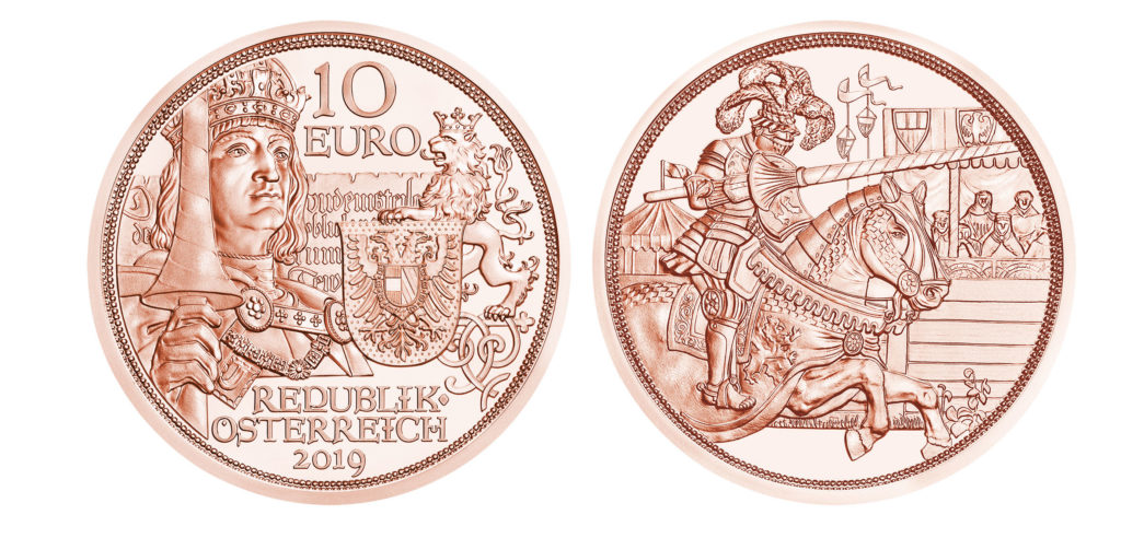 2019 austrian Knights’ Tales series - €10 Chivalry coin