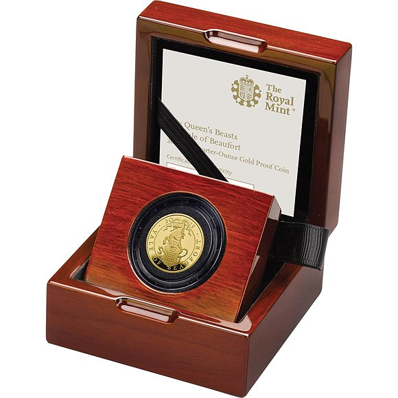 Quarter-Ounce Gold Proof Coin-The Yale of Beaufort - Queen’s Beasts collection - Royal Mint 2019