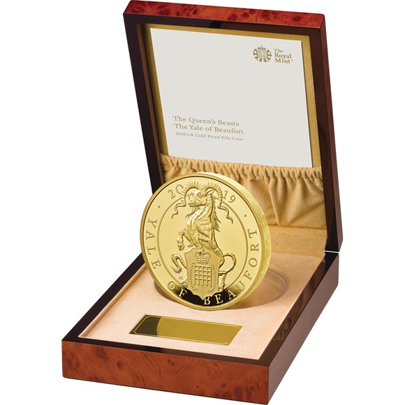 Gold Proof Kilo Coin-The Yale of Beaufort - Queen’s Beasts collection - Royal Mint 2019