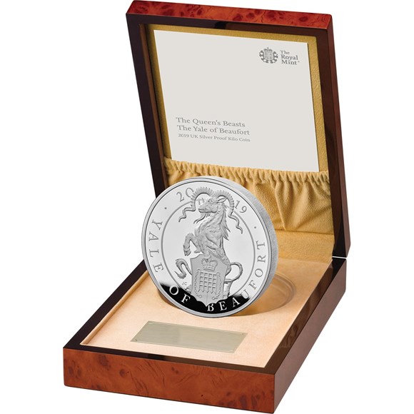 Silver Proof Kilo Coin-The Yale of Beaufort - Queen’s Beasts collection - Royal Mint 2019