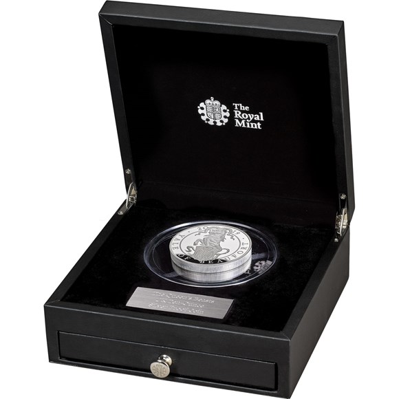 Ten-Ounce Silver Proof Coin-The Yale of Beaufort - Queen’s Beasts collection - Royal Mint 2019