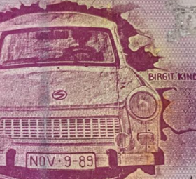 Zero euro banknote: TRABANT zum Angriff Berlinem Mauer/ TRABANT to the assault of BERLIN Wall