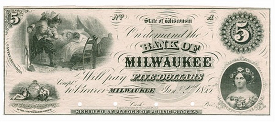 Démonétisation de dollars du WISCONSIN: les émeutes de 1861