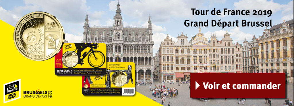 La Belgique émet une pièce Tour de France Grand Départ à Bruxelles 2019