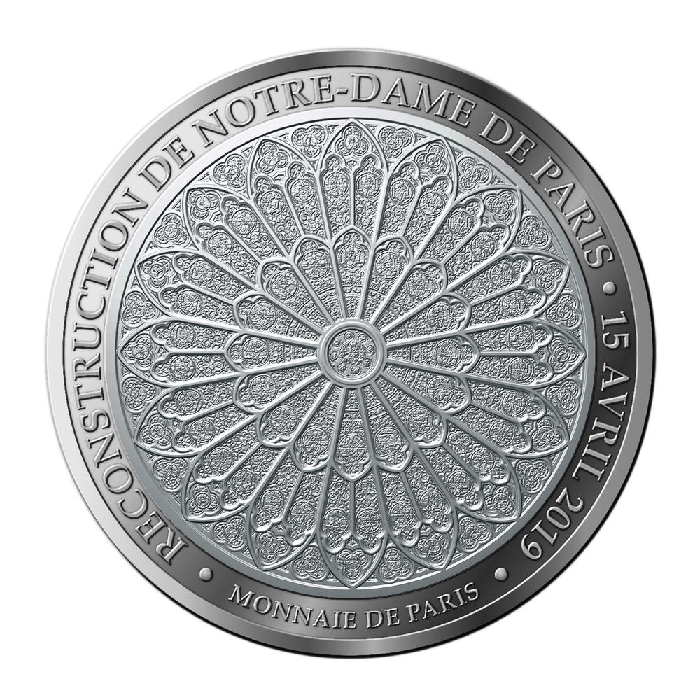 Médaille Notre-Dame de Paris - Monnaie de Paris 2019 pièce 10 € Médaille Notre-Dame de Paris