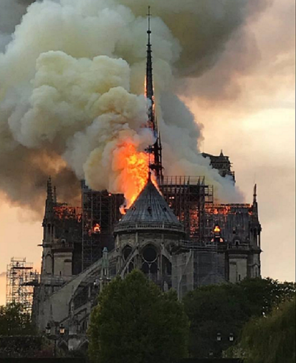 Notre Dame de Paris on  fire!