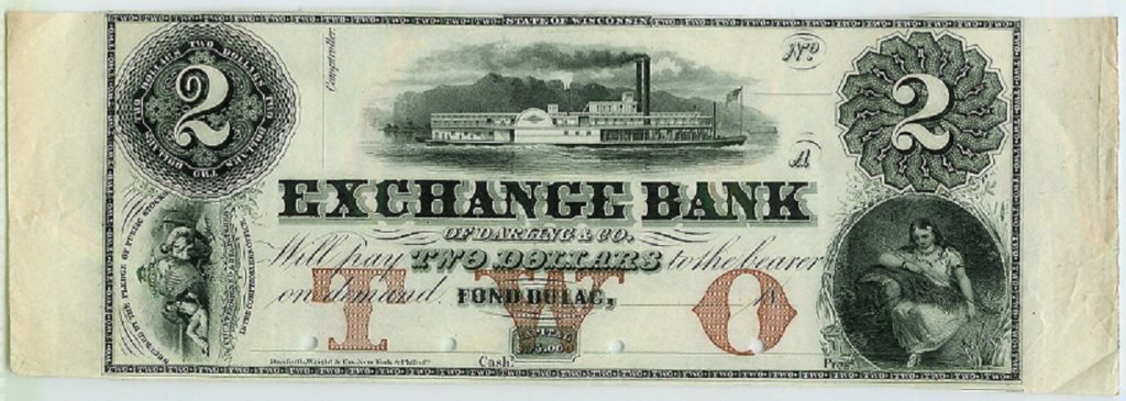 Démonétisation de dollars du WISCONSIN: les émeutes de 1861