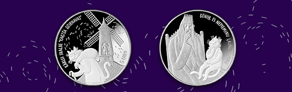 Latvia: a 2019 silver coin to commemorate the fairy tale Cat's Mill