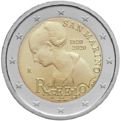 2 San Marino Raffaello 500e Anniversaire Mort De Raphaelle Numismag