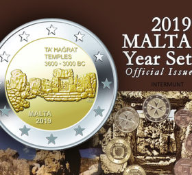 Malta 2019 – Euro coin set BU Ta’ Hagrat F Mintmark – 2 euro coin temples of Ta’ Hagrat