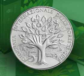 5 Euro coin silver BU San Marino, dedicated to the International Day of Forests – 2019