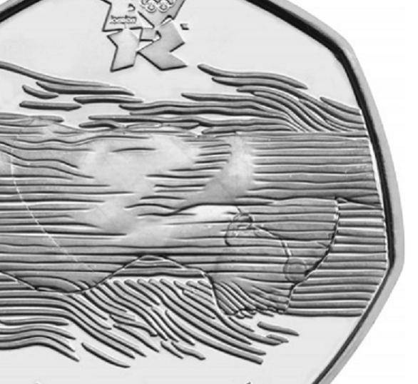 2011  50 pence swimmer coin – the rarest 50 pence coin, since 1969