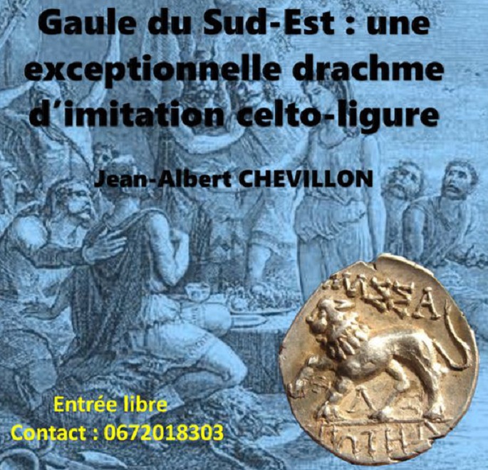 Conférence à Avignon le 04/05/2019 Drachme d’imitation celto-ligure
