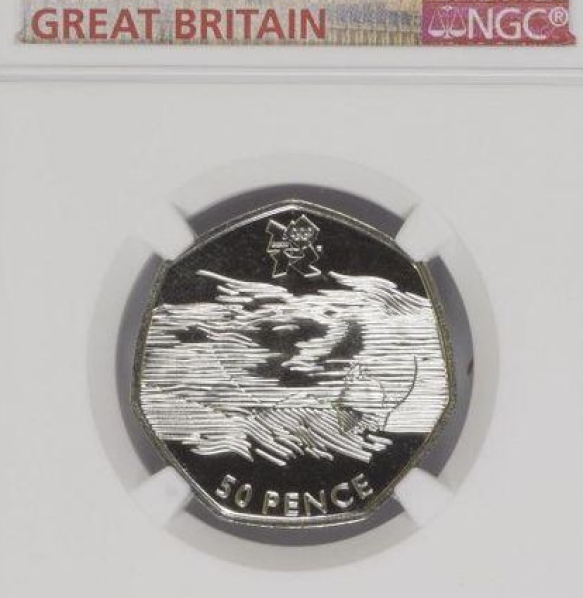 2011  50 pence swimmer coin - the rarest 50 pence coin, since 1969